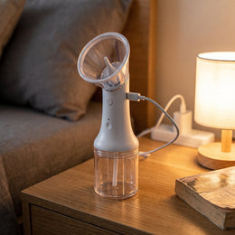 Photo client : nettoyeur d'oreilles en charge sur une table de nuit